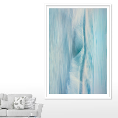 blue toned abstract wall art photographic piece by Julie Sisco North Stradbroke Island elemental
