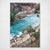 Blue Ocean Coastal Pandanus Palms Rocky Cliffs Photographic Wall Art Print Stradbroke Island - Diagonally