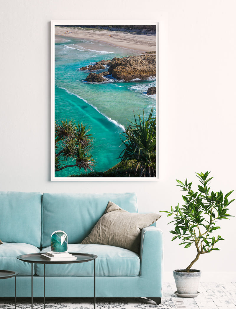 Stradbroke Island Ocean Print - Crystal Clear