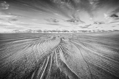 lines in the sand on flinders beach north stradbroke island intended as wall art photograph by julie sisco black and white