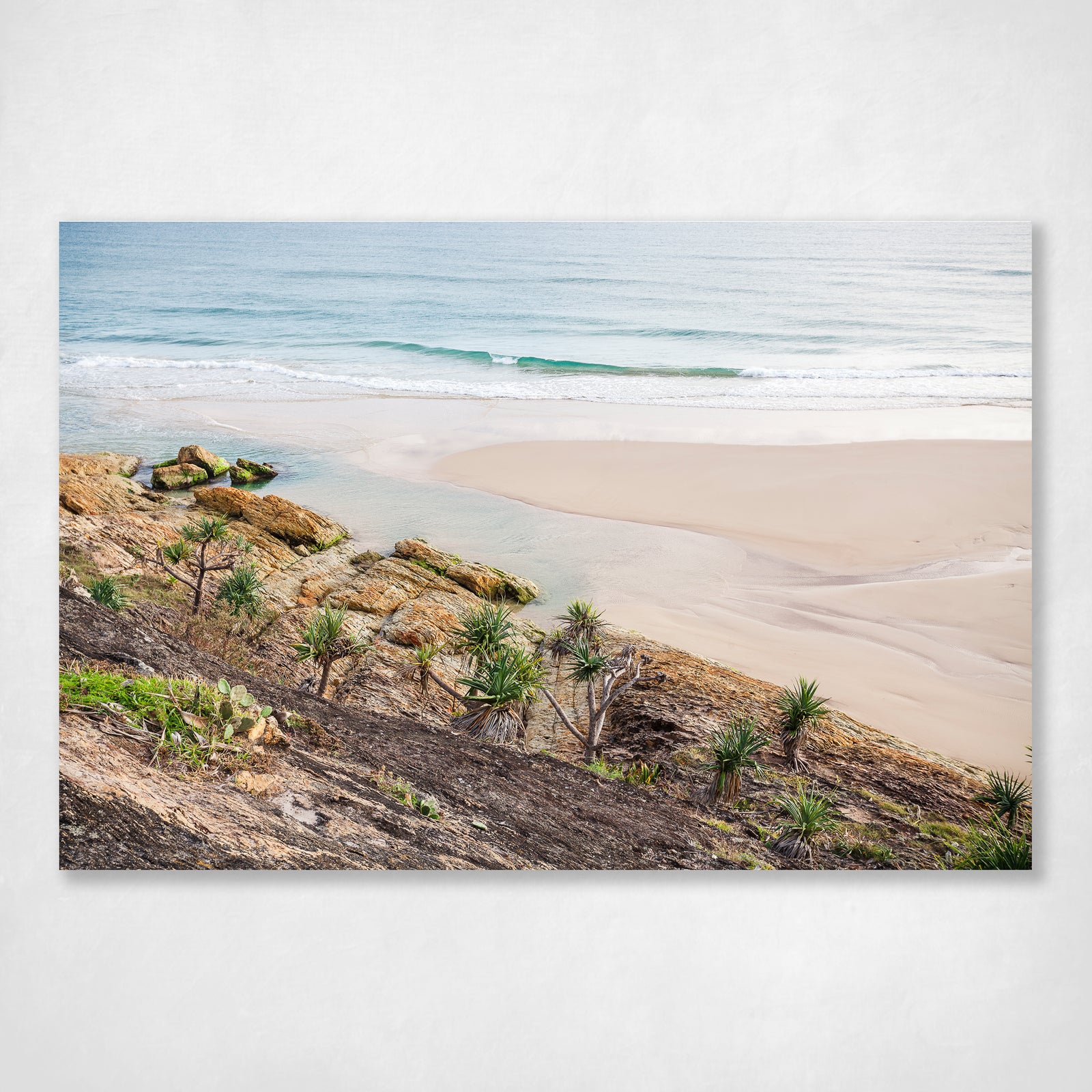 Coastal Cliffs Pandanus Beach Art Print - North Stradbroke Island - Castaway the Layers
