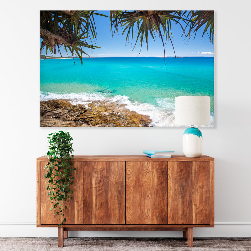 Coastal Pandanus Wall Art Print Straddie Ocean View - Simplicity