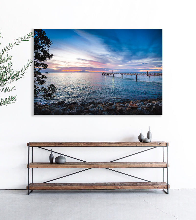 Amity Jetty Stradbroke Island Wall Art Print - Blue Hour at the Jetty