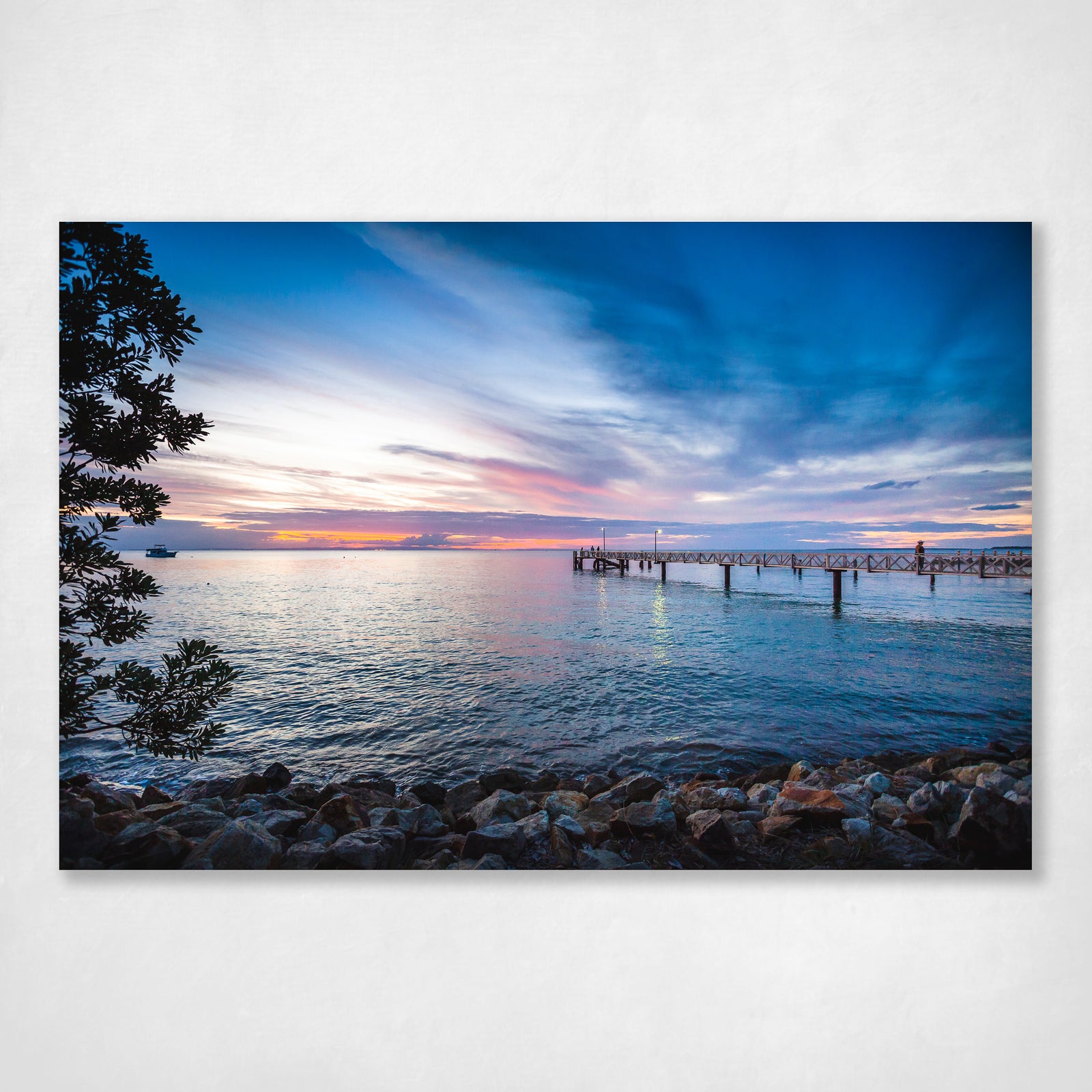 Amity Jetty Stradbroke Island Wall Art Print - Blue Hour at the Jetty