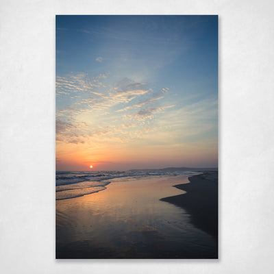 Sunrise over the Ocean Coastal Beach Wall Art Canvas Acrylic Framed Print - Flinders Beach North Straddie