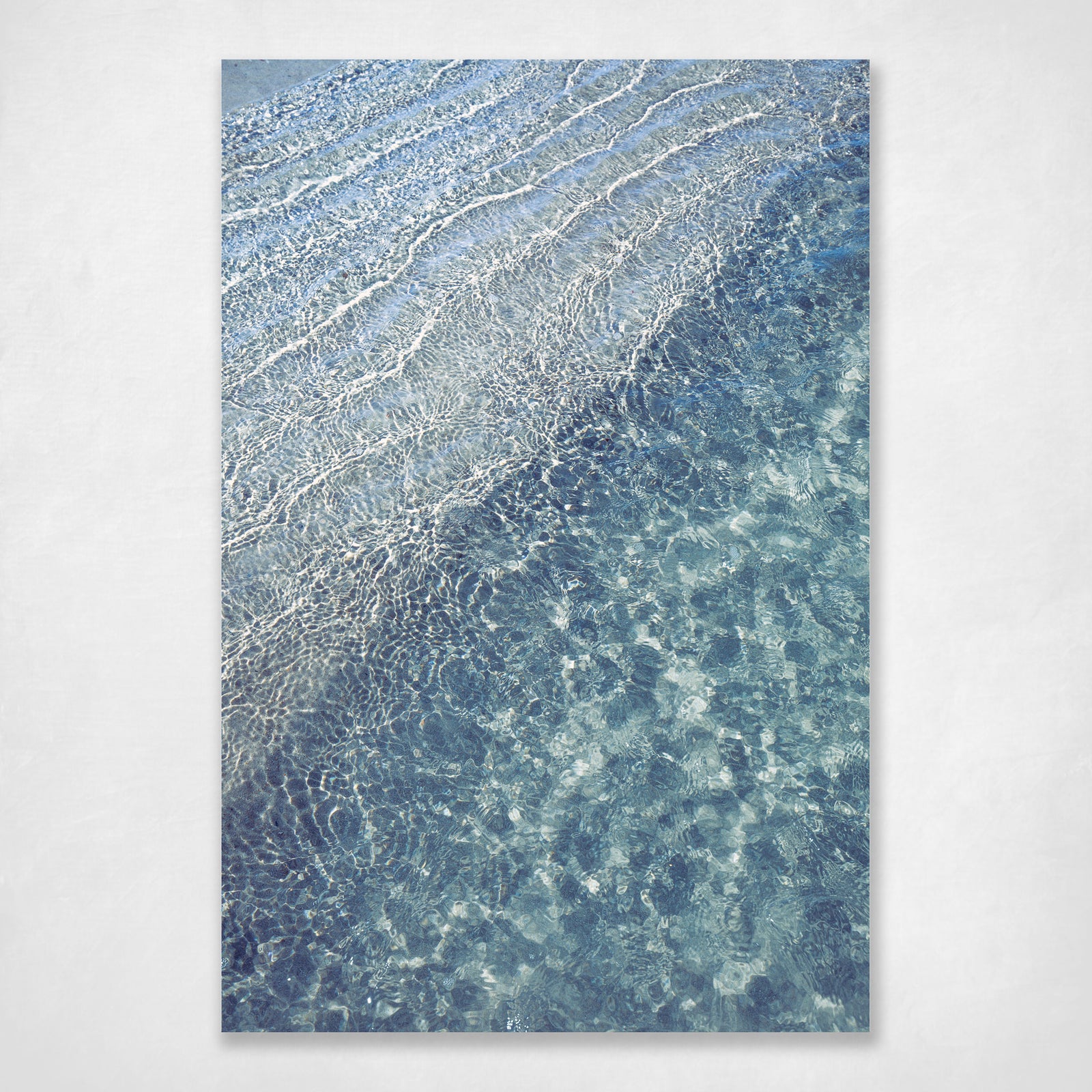 Abstract Blue Ocean Ripples Photographic Wall Art Print - Halfway