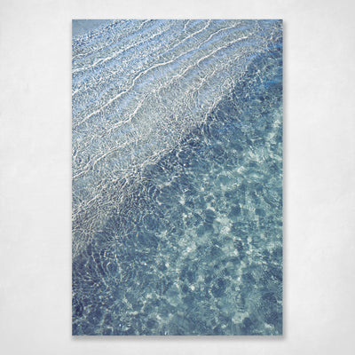Abstract Blue Ocean Ripples Photographic Wall Art Print - Halfway