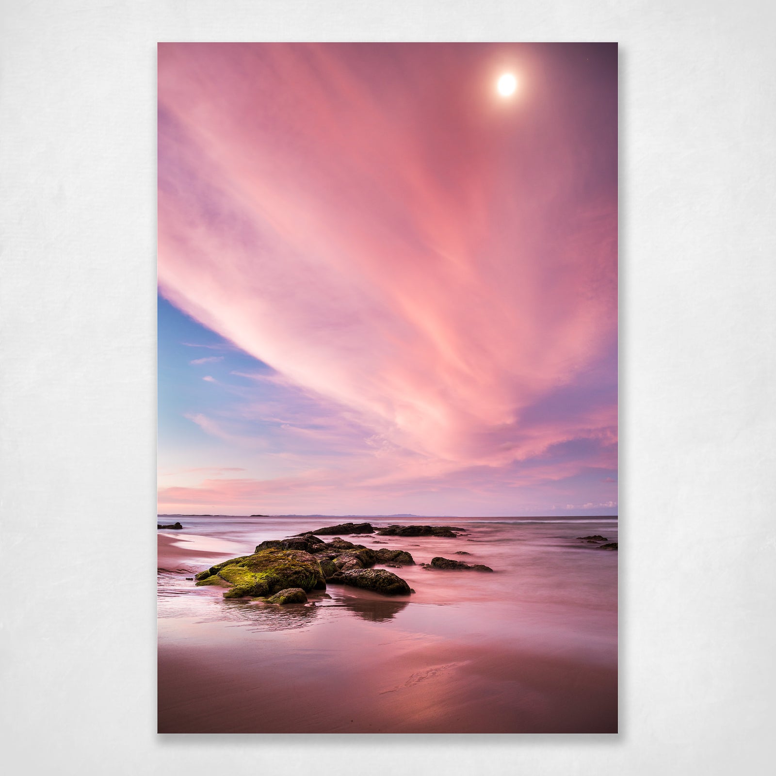 Spectacular sweeping sunset at Deadmans Beach